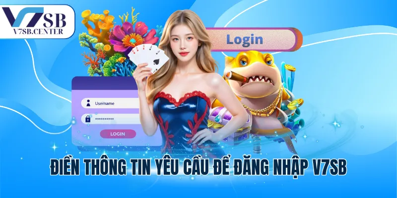 Điền thông tin yêu cầu để đăng nhập V7SB
